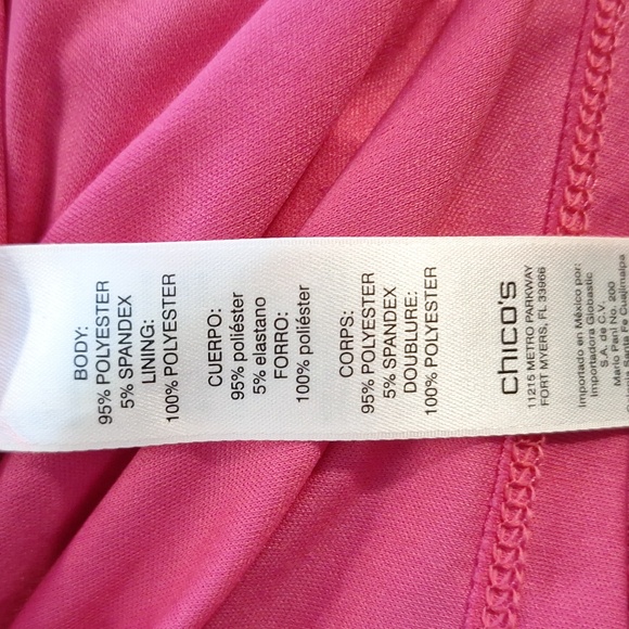 Chico's europa Pink Lace Dress Sz 1 Medium *box 2 - Picture 8 of 8